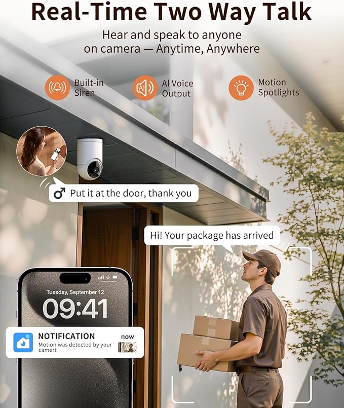  Indoor Cameras for Home Security, Auto tracking, 5G&2.4G WiFi Security - Image 6
