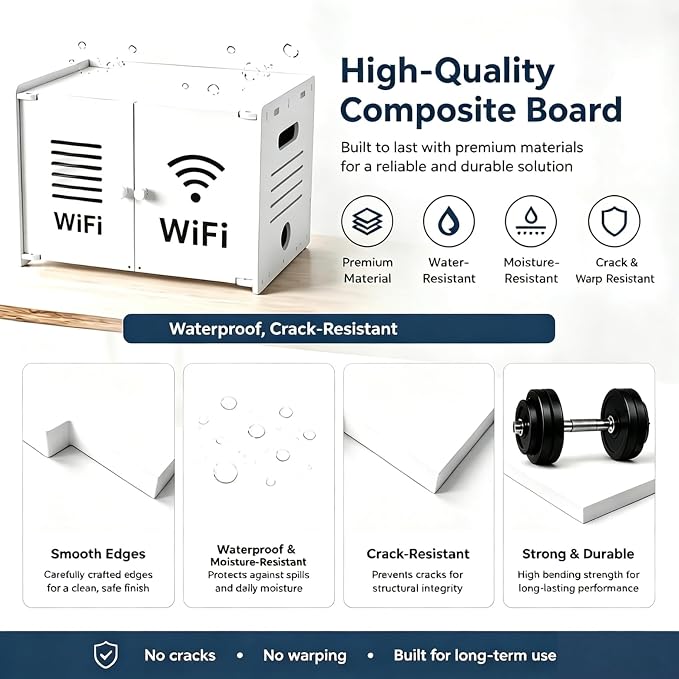 Dual Magnetic Door Router Box Hider, Wall Mount & Freestanding Use, WiFi Device - Image 5