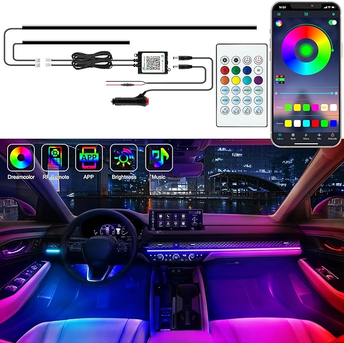 Jushope Interior Car LED Strip Lights, Acrylic LED Lights by Jushope