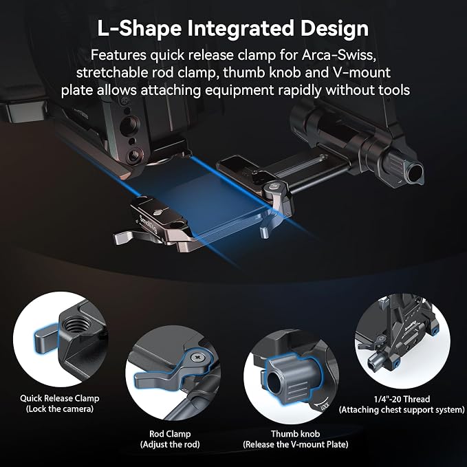 SMALLRIG Foldable V Mount Battery Plate - Image 2