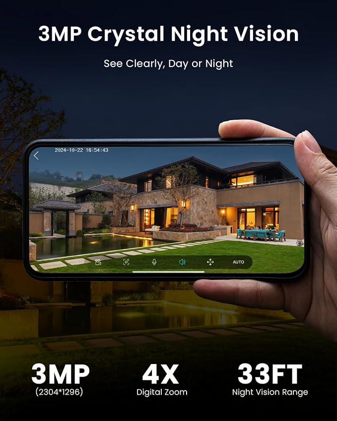 ieGeek Security Cameras Wireless Outdoor Pan Rotating 180° Home Security Cameras - Image 2
