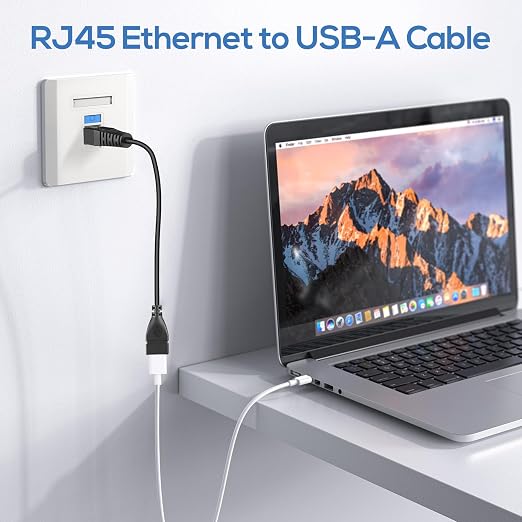2 Pcs USB to RJ45 8p4c Ethernet Converter, Gigabit Ethernet Extension Cable - Image 5