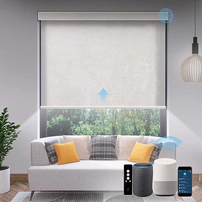 SmartWings Motorized Light Filtering Shades, Work by SmartWings