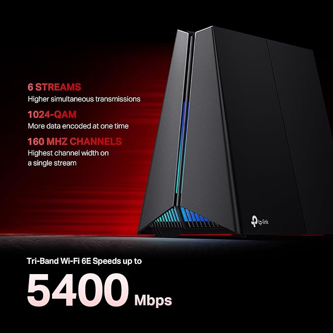 TP-Link Tri-Band AXE5400 Wi-Fi 6E Gaming Router Archer GXE75 | 6-Stream 5.4 - Image 4