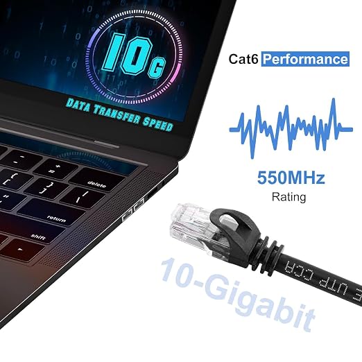 CAT 6 5FT Ethernet Cable, Indoor High-Speed 10Gbps Snagless CAT6 Ethernet Cable - Image 8