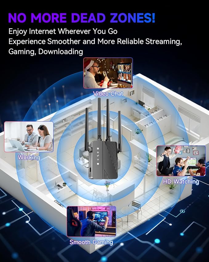 2026 WiFi Extender Signal Booster, Longest Range up to 15000 sq.ft - Image 8