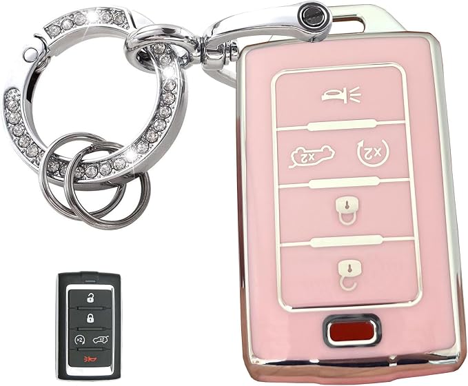 Keyless Entry Systems Key for Jeep Key Fob Cover Shell by WENHENI