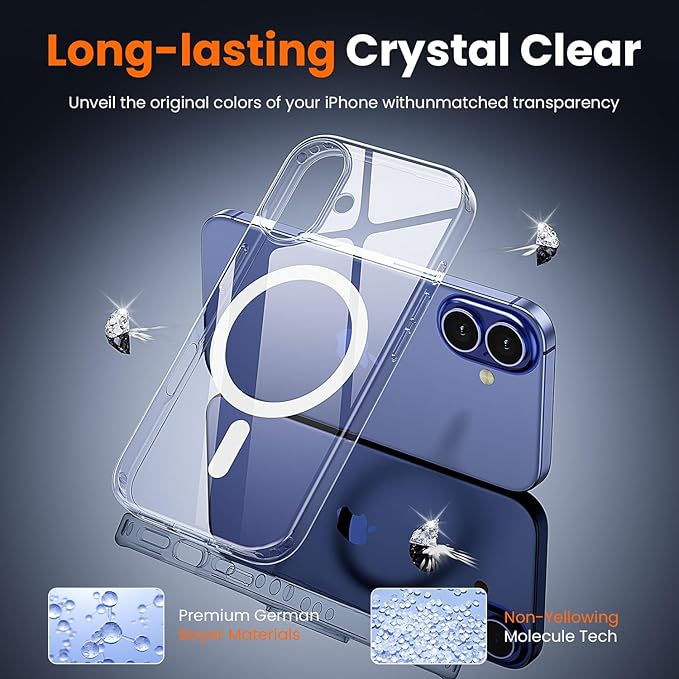 toushion 3 in 1 for iPhone 16 Case Clear - Image 6