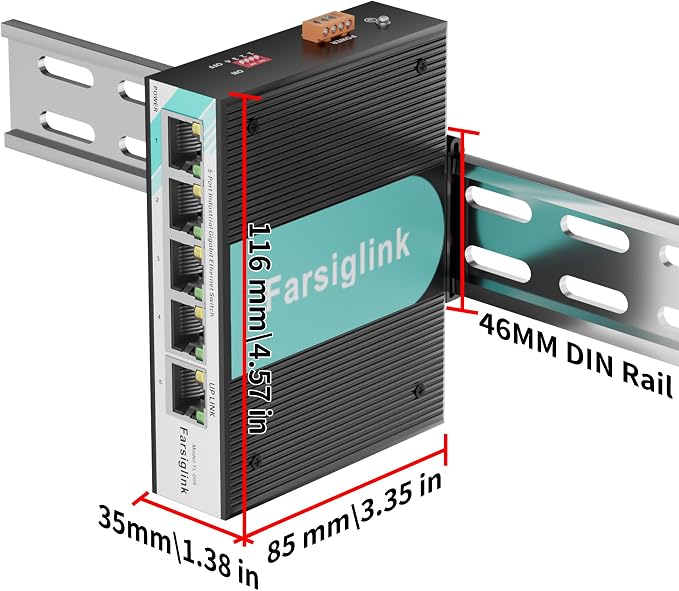 Ethernet Mini Industrial 5-Port Gigabit Switch - Image 9