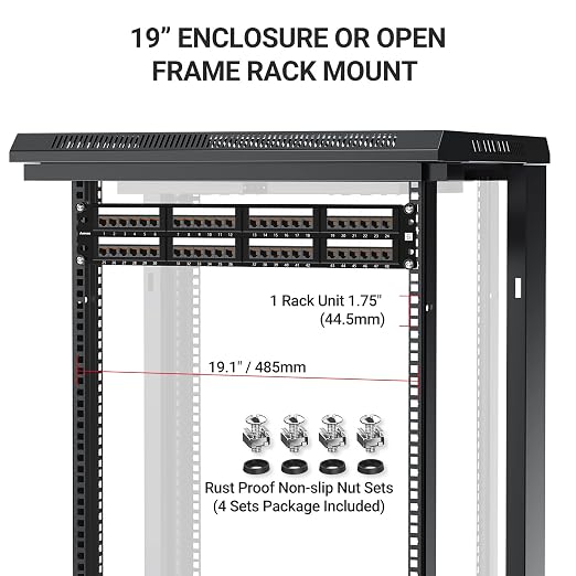 AMPCOM Premium Series CAT6 48 Ports Patch Panel, Rack Mount - Image 6