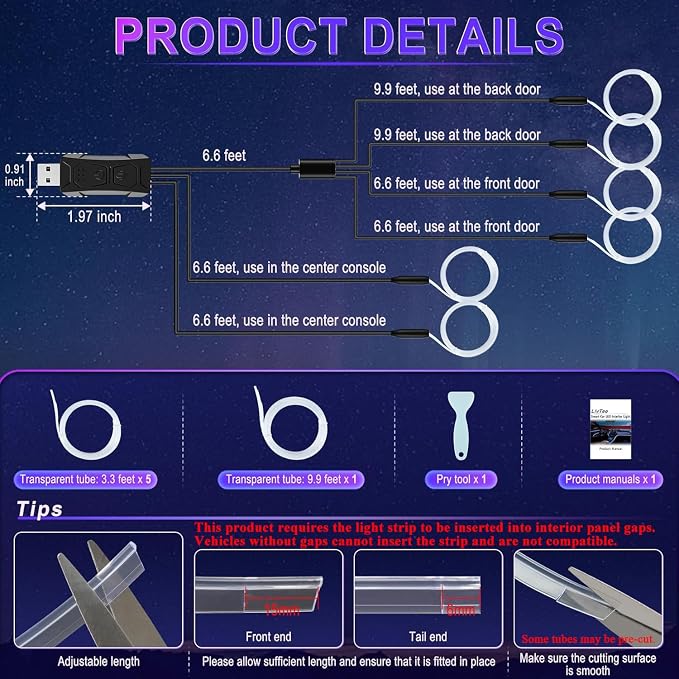 LivTee Smart LED Car Lights Interior - Image 4