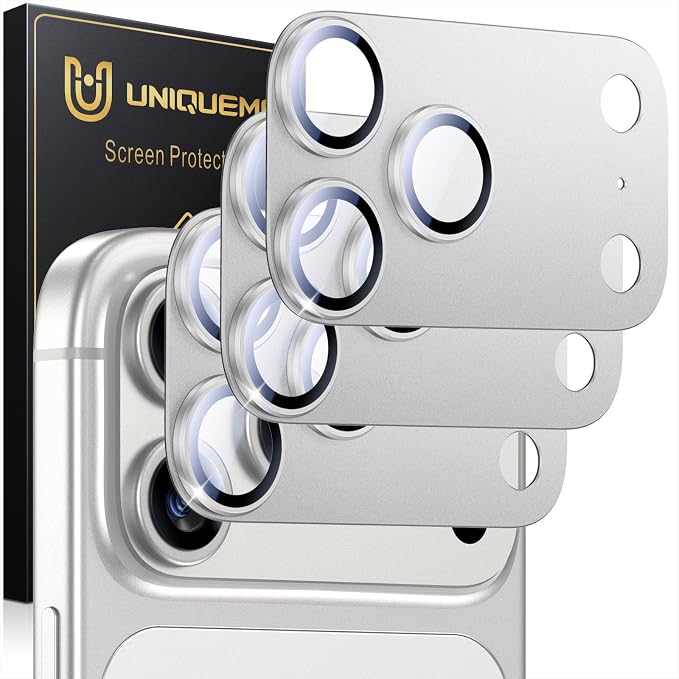 UniqueMe for 3 Pack iPhone 17 Pro Max Camera Lens Protector by UniqueMe
