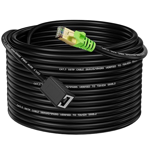 Ethernet Extension Cable 30ft, Network Cat6a Extension Patch Cable RJ45 Cords by Weetcoocm