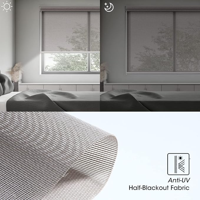 SmartWings Motorized Light Filtering Roller Shades Work - Image 5