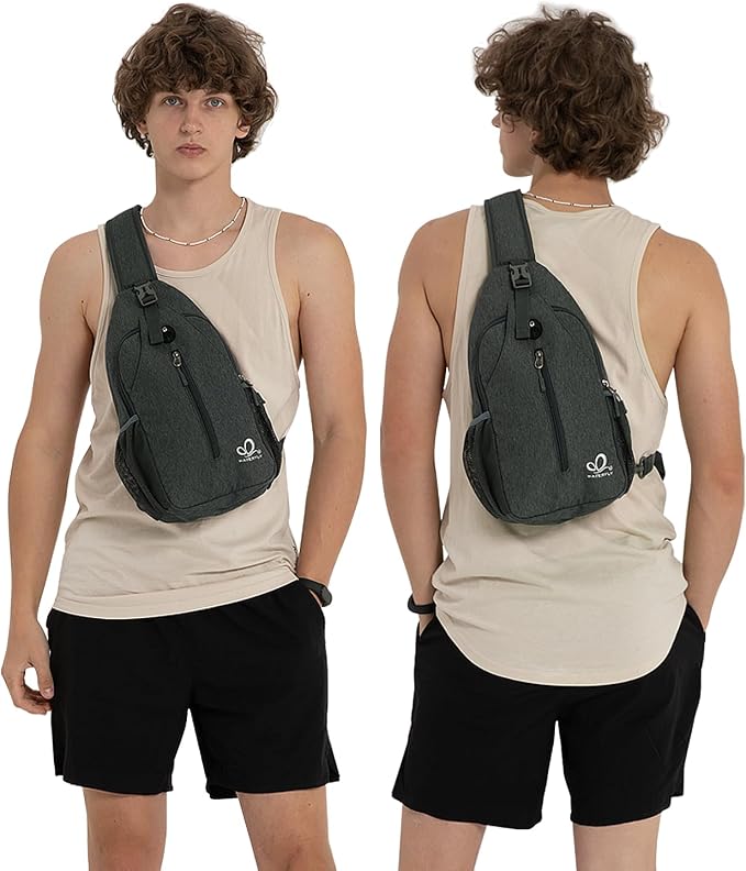 WATERFLY Crossbody Sling Backpack Sling Bag Travel Hiking Chest Bag Daypack - Image 6