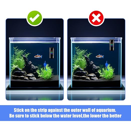 AQUANEAT 6 PCS Aquarium Thermometer Strips, Fish Tank Thermometer Sticker - Image 4