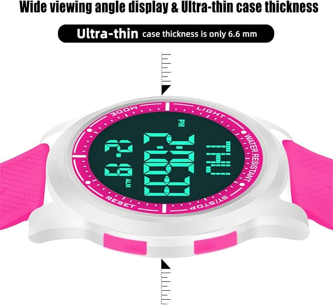 Beeasy Digital Watch for Men Women, 50M Waterproof, Ultra-Thin & Lightweight - Image 4