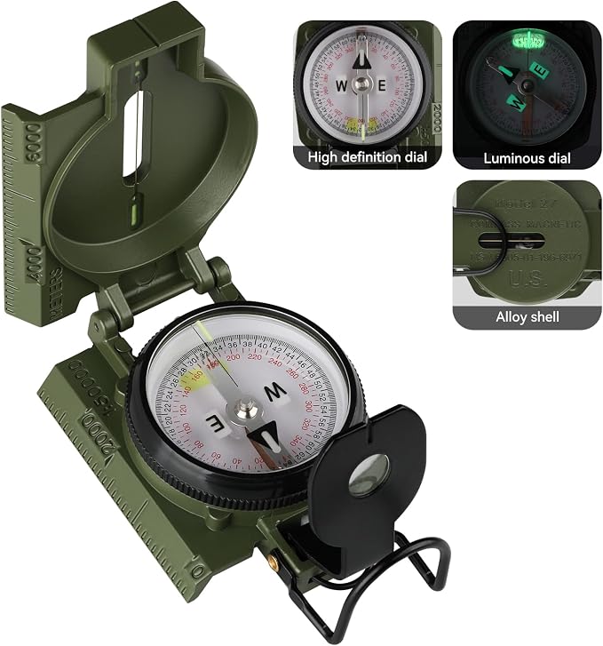 Compass Hiking Survival, Wilderness Survival Compass - Image 2