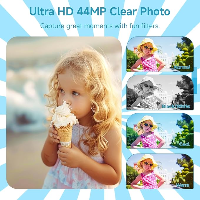 SMARTKLIK Digital Camera for Teens, FHD 4K 44MP - Image 3