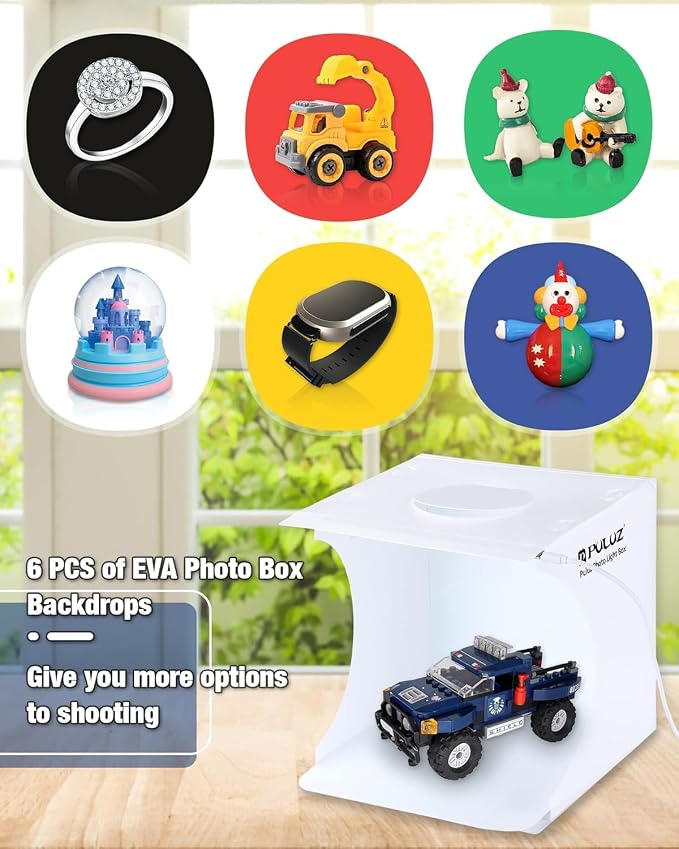Mini Photo Studio Box, PULUZ 20cm Portable Photography Shooting Light Tent Kit - Image 5