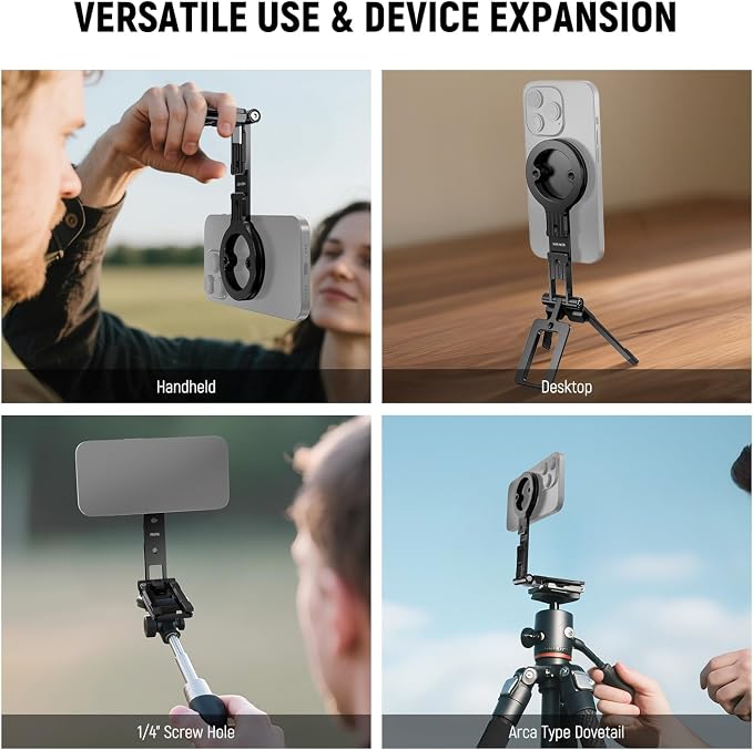 NEEWER Magnetic Phone Tripod Holder Stand, Metal Cell Phone Mount Grip - Image 5
