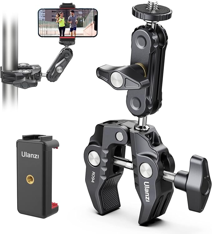 ULANZI Super Clamp Camera Clamp Mount Monitor 360° Ballhead Magic Arm Double by ulanzi
