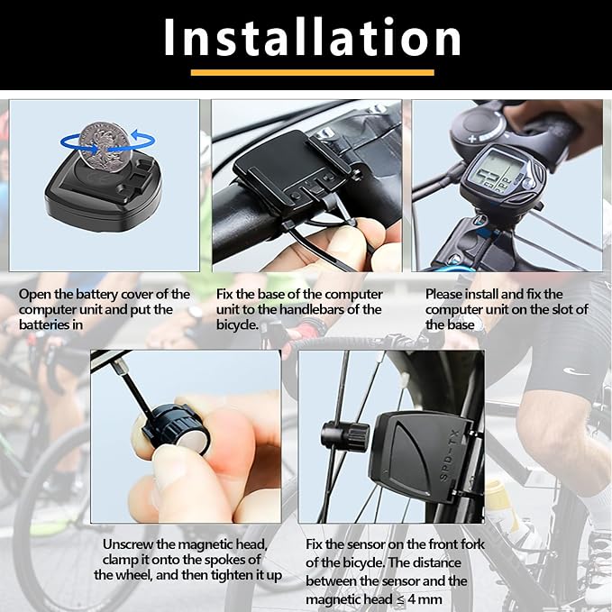 Bike Speedometer, Bicycle odometers, Bicycle Speedometer Wireless Cycle Bike - Image 6