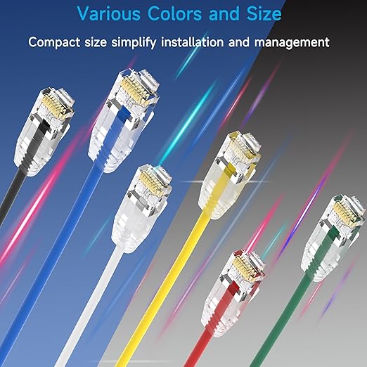 Cat6a Slim Ethernet Patch Cable 2 ft, Cat6a Patch Cable - Image 7