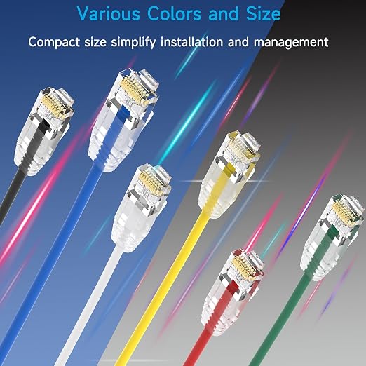 Cat6a Slim Ethernet Patch Cable 3 ft, Cat6a Patch Cable - Image 7