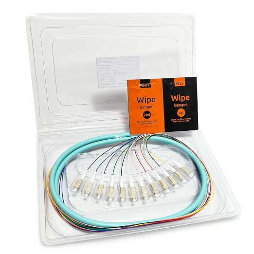 1.5m LC UPC 12 Fibers Multimode Bunch OM3 50/125 LC-UPC Fiber Pigtail by Bangun