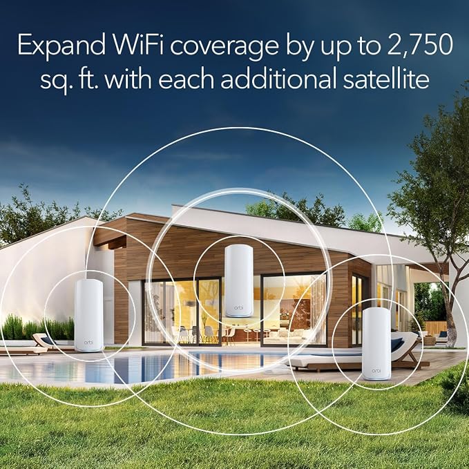 NETGEAR Orbi 770 Series Tri-Band WiFi 7 Mesh Add-on Satellite – Works - Image 3