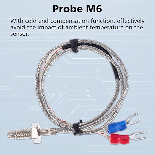 PEMENOL 12V Red Fahrenheit Digital Temperature Meter -76F~999F LED Display - Image 3