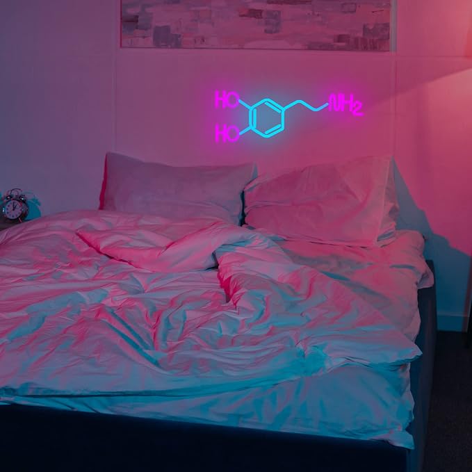 Dopamine Molecule Neon Sign Dimmable LED Light Up Wall Decor Science Chemistry - Image 3