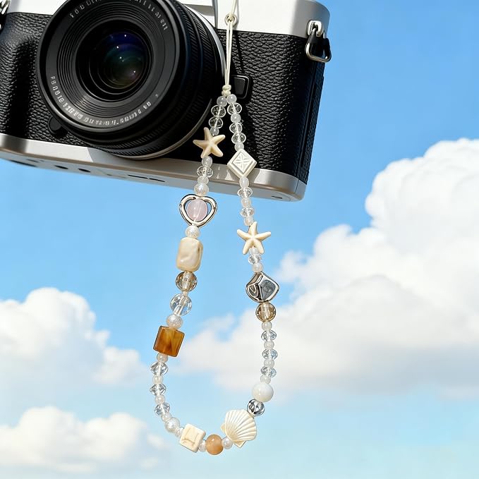 2 Pcs Phone Charm Strap Universal Hand Phone Wrist Strap Camera Lanyard Pearl - Image 6