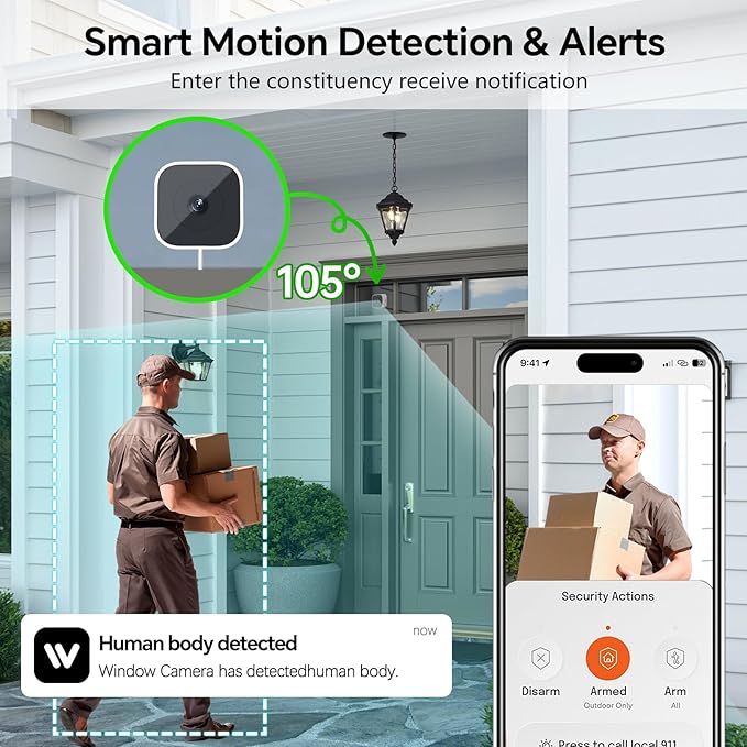 3MP Window Cameras for Home Security, Security Camera, 2K Full Color Night - Image 6