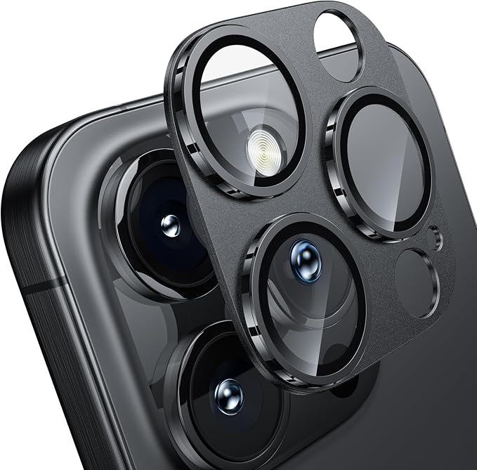 WSKEN for iPhone 16 Pro/iPhone 16 Pro Max Camera Lens Protector, Metal Aluminum by SmartProtectionGreenerFuture
