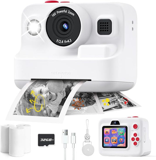 Dylanto Instant Print Camera for Kids, 2.4 Inch Screen Kids Instant Cameras by Dylanto