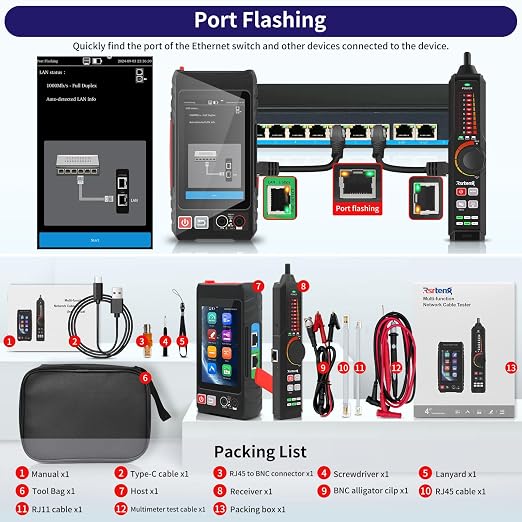 All Features Multifunction Network Caber Tester, UTP Continuity, Cable Tracer - Image 9