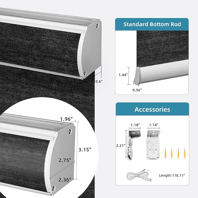 SmartWings Light Filtering Motorized Roller Shades Work - Image 5