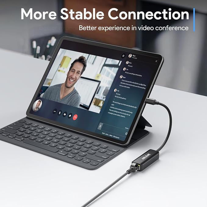 USB C to Ethernet Adapter, ABLEWE Type-C to RJ45 Gigabit Ethernet Dongle - Image 5