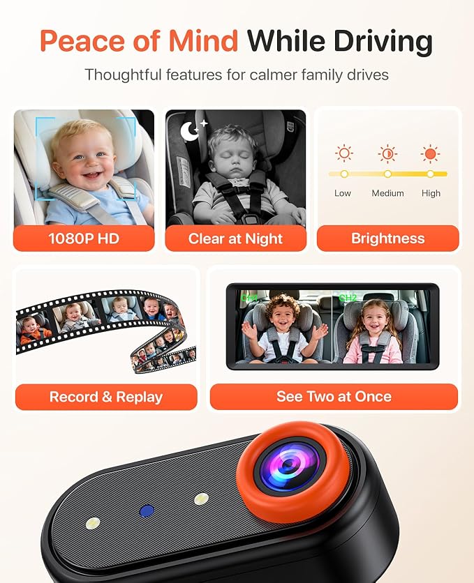 Luckview BM5 MAX 1080P Dual Baby Car Camera - Image 9