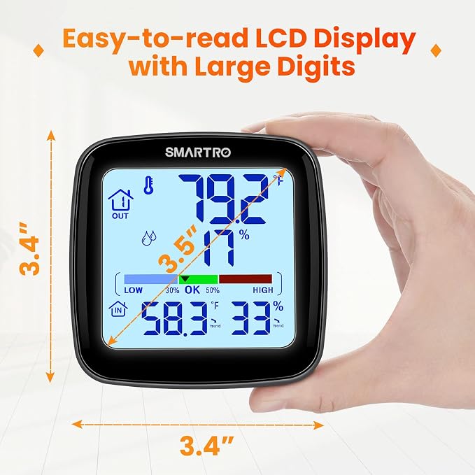 SMARTRO SC92 Professional Indoor Outdoor Thermometer Wireless Digital - Image 2