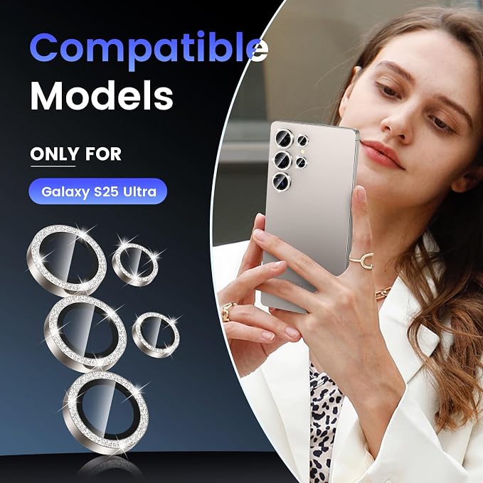 Tensea (3+2PCS Compatible with Samsung Galaxy S25 Ultra Camera Lens Protector - Image 2