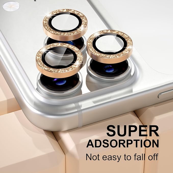 Misea Compatible for iPhone 17 Pro/iPhone 17 Pro Max Camera Lens Protector Bling - Image 6