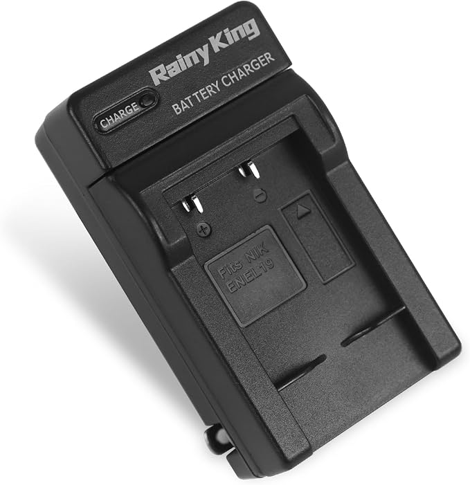 EN-EL19 ENEL19 Battery Charger, Replacement by Rainy+King