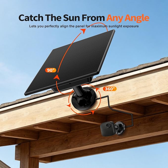 Solar Panel for Blink Camera, Never Lose Power Built-in 4000m Battery Solar - Image 8