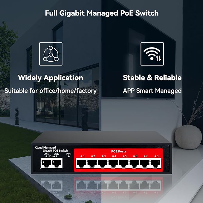STEAMEMO 10-Port Gigabit Managed PoE Switch - Image 9