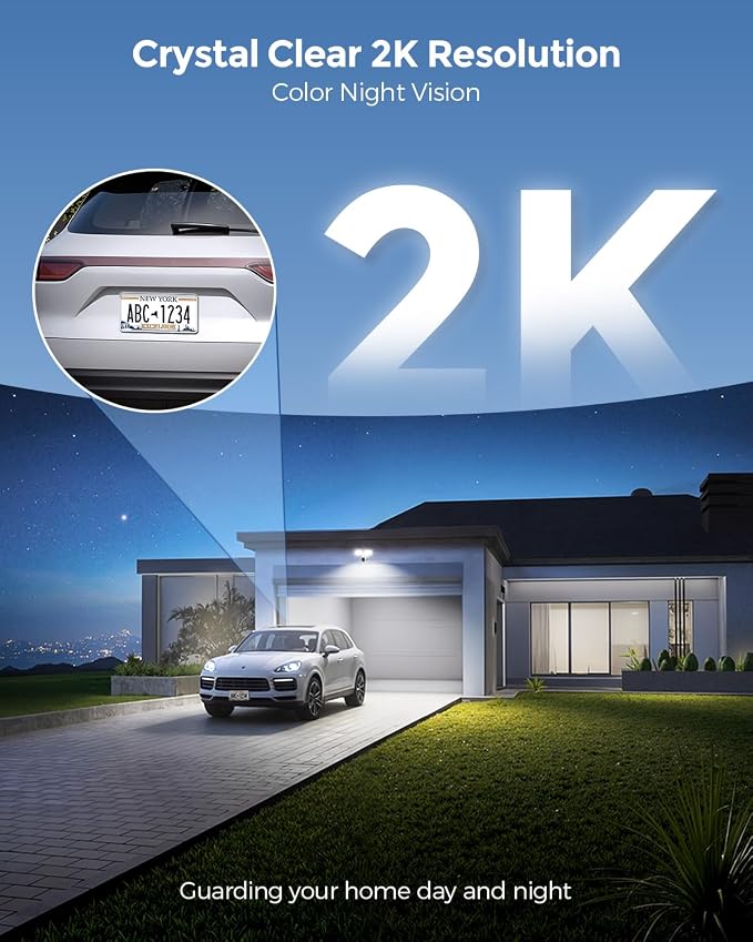 Onforu 2K Hardwired Floodlight Camera, 3500LM Motion Activated Outdoor Security - Image 3