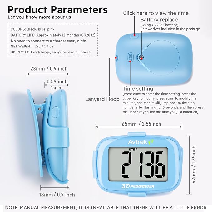 AVTREK 3D Step Counter Clip On - Image 3