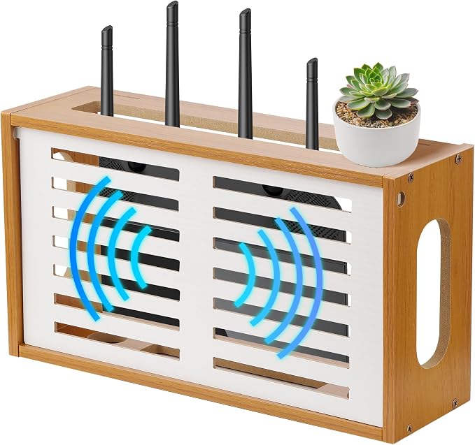 Router Shelf Wall Mount, WiFi Router Box Hider & Modem Storage Box by Unknown